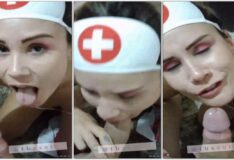 Tuani Basotti arrasando em vídeo sensual vestida de enfermeira e fazendo um oral inesquecível