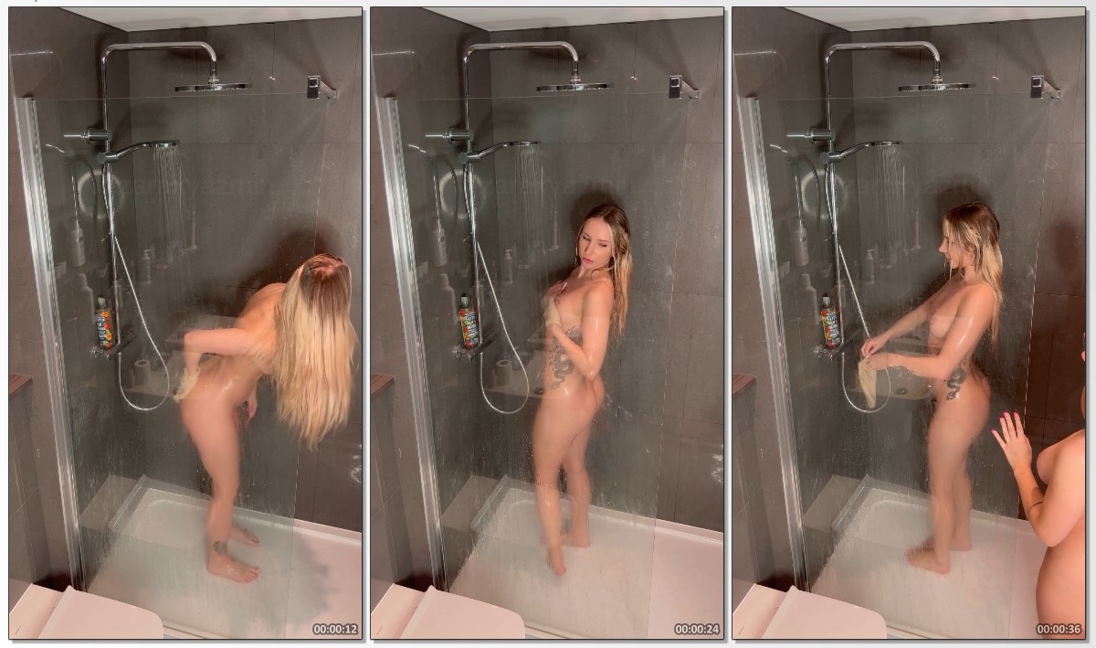 Zara Yazmin é flagrada por uma câmera escondida enquanto toma banho