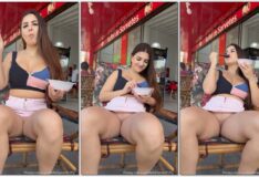 Adria Marcela mostrando suas bucetinha em público no shopping