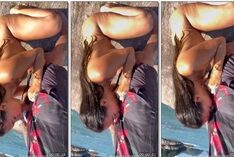 Anni Parreiras fazendo um sexo oral quente e molhado na beira do mar