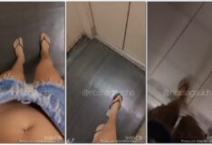 Dieni Gaúcha mostrando seu privacy no elevador do prédio