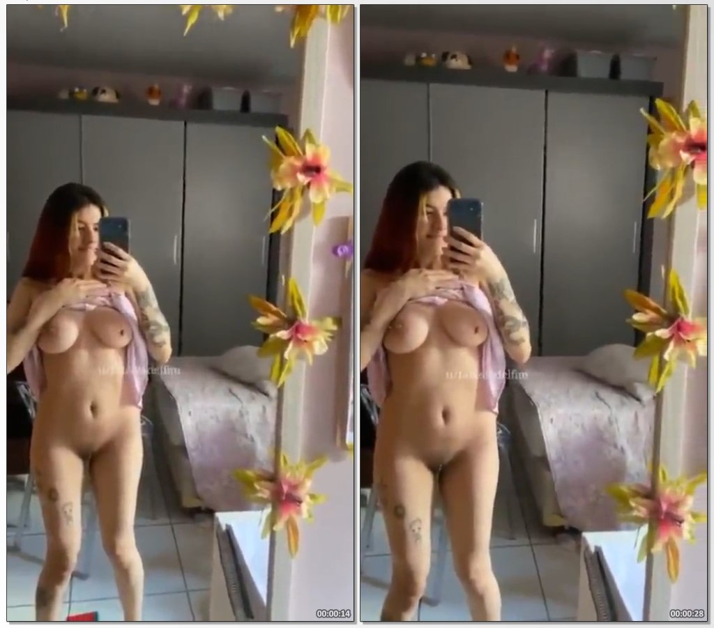 Fabiola Delfim, que tem peitões, sensualiza ao levantar a blusa e exibir seu corpo