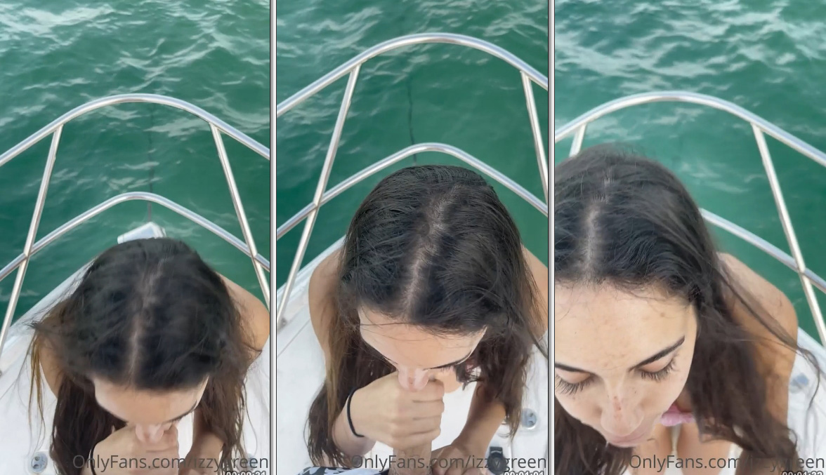 Izzy Green fudendo gostoso oral em local aberto no barco