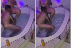 Joice Muller curtindo uma boa chupada na buceta durante um banho de hidromassagem