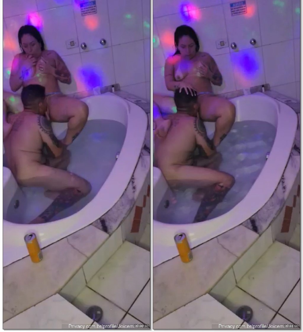 Joice Muller curtindo uma boa chupada na buceta durante um banho de hidromassagem