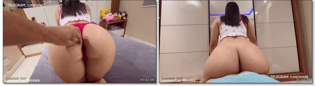 Lauren Cat fazendo um vídeo com muito desejo