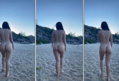 Flagra amador da Mikaela Testa pelada e maravilhosa na praia ao ar livre