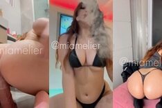 A estrela do onlyfans, Mia Melier, está arrasando nos vídeos sensuais mostrando seu corpo e se divertindo no privacy