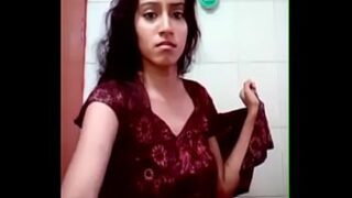 Indian beautiful girl bathing