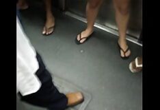 Gostosa no metrô